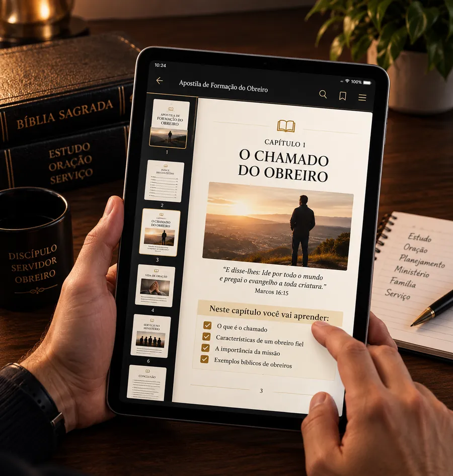 Leitura no tablet